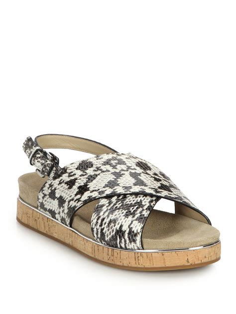 michael kors flat shoes black|michael kors snakeskin flats.